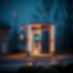Concept illustration of a charging site