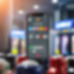 Illustration of a smartphone displaying a lottery app interface