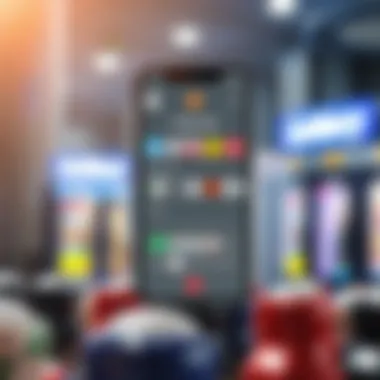 Illustration of a smartphone displaying a lottery app interface