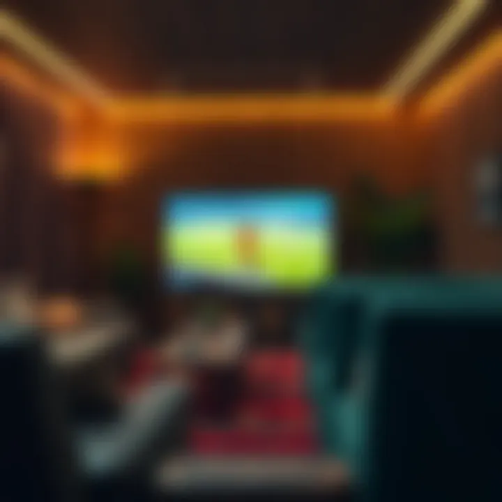 Perfect Viewing Setup for Asian Cup Matches A cozy viewing setup for the Asian Cup