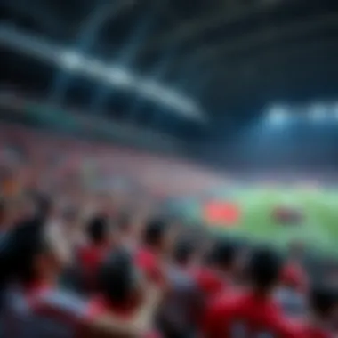 Passion of the Fans at the Asian Cup Fans cheering in a stadium