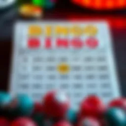 A visually appealing bingo card layout with vibrant colors