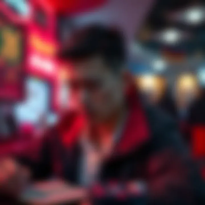 Visual depiction of social effects caused by gambling addiction