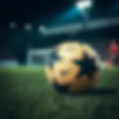 The Heart of the Game: A Football Close-up of a football on a pitch ready for the game