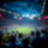 The Thrill of Live Football Atmosphere Stadium filled with cheering fans during a live football match