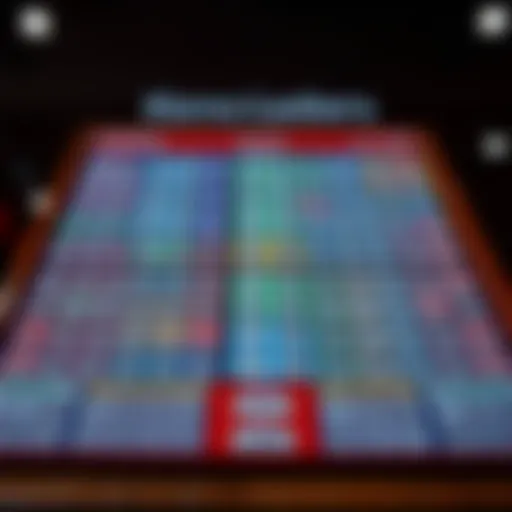 An intricate layout of a Keno ladder showcasing various betting options and strategies.