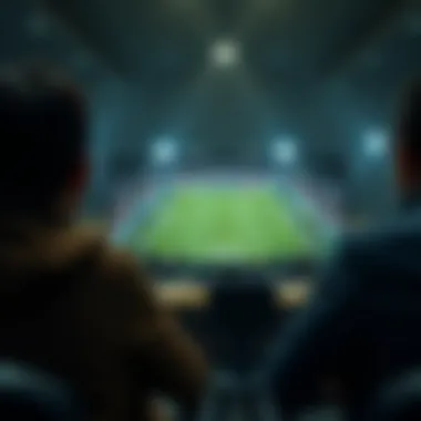 Illustration of a football match being streamed online