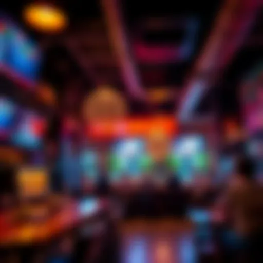 Vibrant atmosphere of a local sports bar