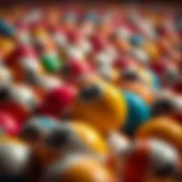 Vibrant colors of lottery balls representing psychological impact