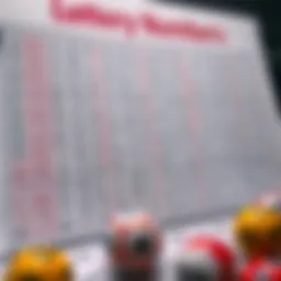 A detailed chart showing historical lottery numbers for analysis