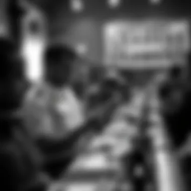 Historical Lottery Drawing Event Historical lottery drawing event captured in black and white