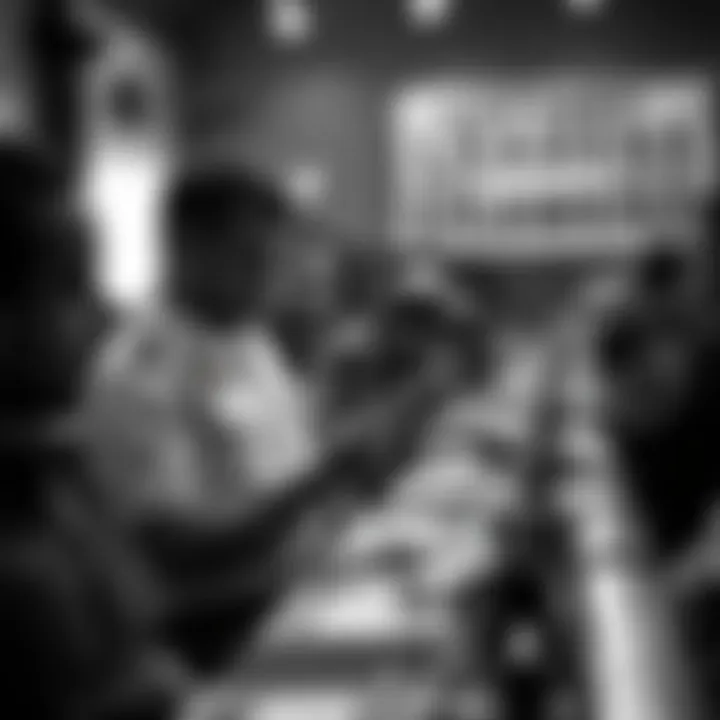Historical Lottery Drawing Event Historical lottery drawing event captured in black and white