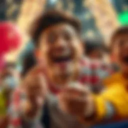 Celebration of a lottery win