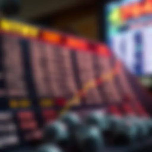 Statistical representation of lottery winning numbers