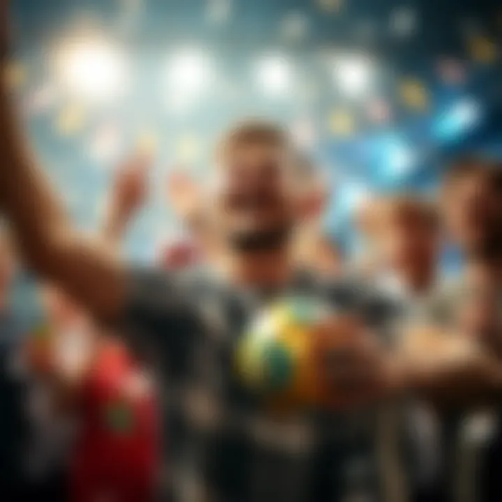 A celebration of a lottery winner