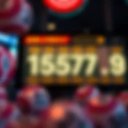 Visual representation of a lottery number generator