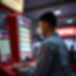 Illustration of a lottery number generator in action