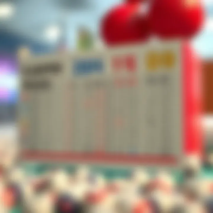 Comparison chart of different lottery prizes