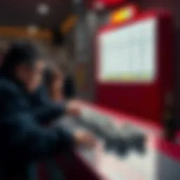 A captivating visual representation of the lottery drawing