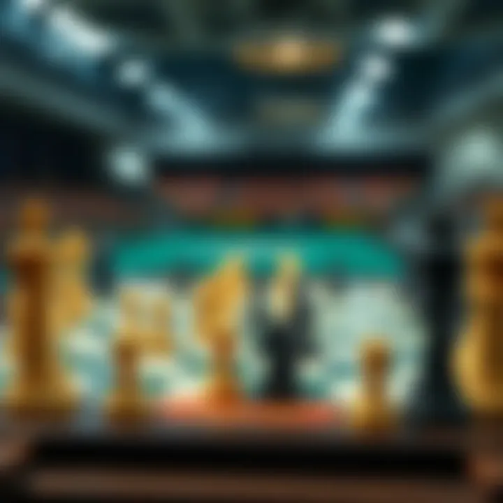 A strategic board game setup symbolizing betting strategies and decision-making