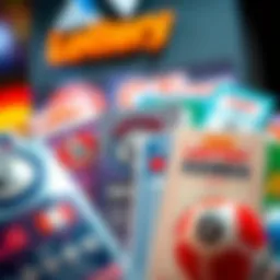 Colorful lottery tickets showcasing various game options