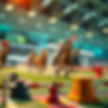 Excitement Unleashed: The Thrill of Racing A vibrant depiction of a horse racing board game in action