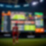 A vibrant soccer game interface showcasing various betting options
