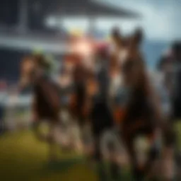 Historical depiction of horse racing