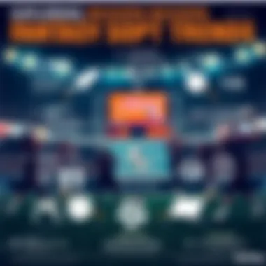 An infographic depicting fantasy sports trends